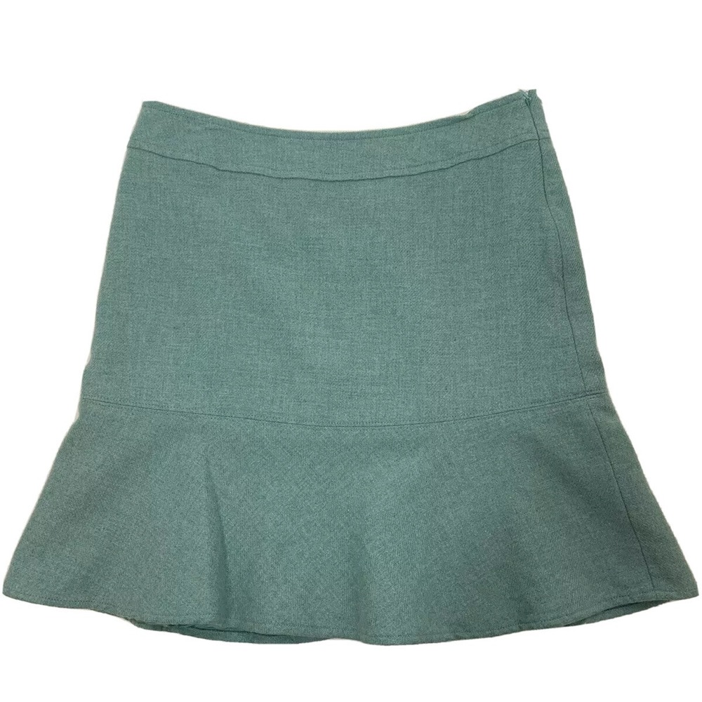Gap Wool Blend Skirt A Line Green Women's Size 8